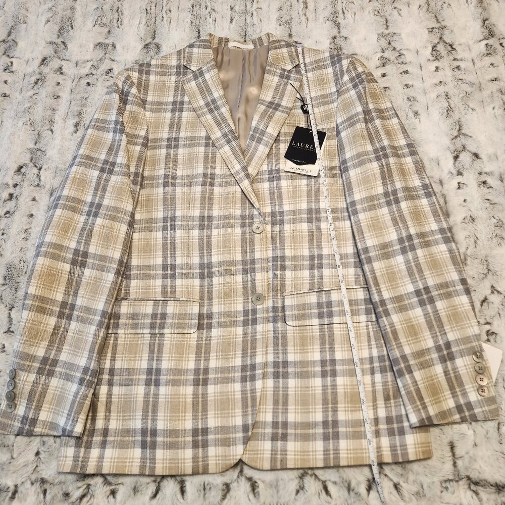 Lauren Ralph Lauren Linen Plaid Sport Coat – 40R – NWT – $300 Retail
